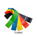Conjunto de 5 faixas elásticas de resistência para ioga, musculação, pilates, exercícios, faixas expansoras, cinto, equipamento de fitness