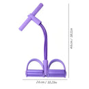 Tensor de pedal de quatro tubos, equipamento de fitness doméstico multifuncional, corda elástica para fortalecimento abdominal e ioga
