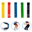 Conjunto de 5 faixas elásticas de resistência para ioga, musculação, pilates, exercícios, faixas expansoras, cinto, equipamento de fitness