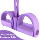 Tensor de pedal de quatro tubos, equipamento de fitness doméstico multifuncional, corda elástica para fortalecimento abdominal e ioga