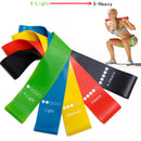 Conjunto de 5 faixas elásticas de resistência para ioga, musculação, pilates, exercícios, faixas expansoras, cinto, equipamento de fitness