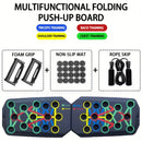 Prancha de flexão multifuncional portátil - Dispositivo de treinamento muscular e fitness Conjunto de exercícios em casa Barra de flexão dobrável Resistência