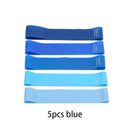 Conjunto de 5 faixas elásticas de resistência para ioga, musculação, pilates, exercícios, faixas expansoras, cinto, equipamento de fitness