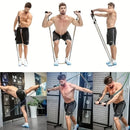 Conjunto de 11 faixas de resistência de TPE, faixas de resistência com âncora de porta, alças, bolsa de transporte, tiras de tornozelo para pernas, faixas de exercícios