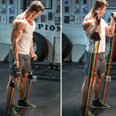 Conjunto de 11 faixas de resistência de TPE, faixas de resistência com âncora de porta, alças, bolsa de transporte, tiras de tornozelo para pernas, faixas de exercícios