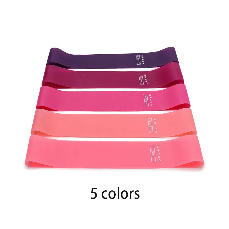 Conjunto de 5 faixas elásticas de resistência para ioga, musculação, pilates, exercícios, faixas expansoras, cinto, equipamento de fitness