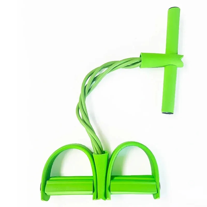 Tensor de pedal de quatro tubos, equipamento de fitness doméstico multifuncional, corda elástica para fortalecimento abdominal e ioga